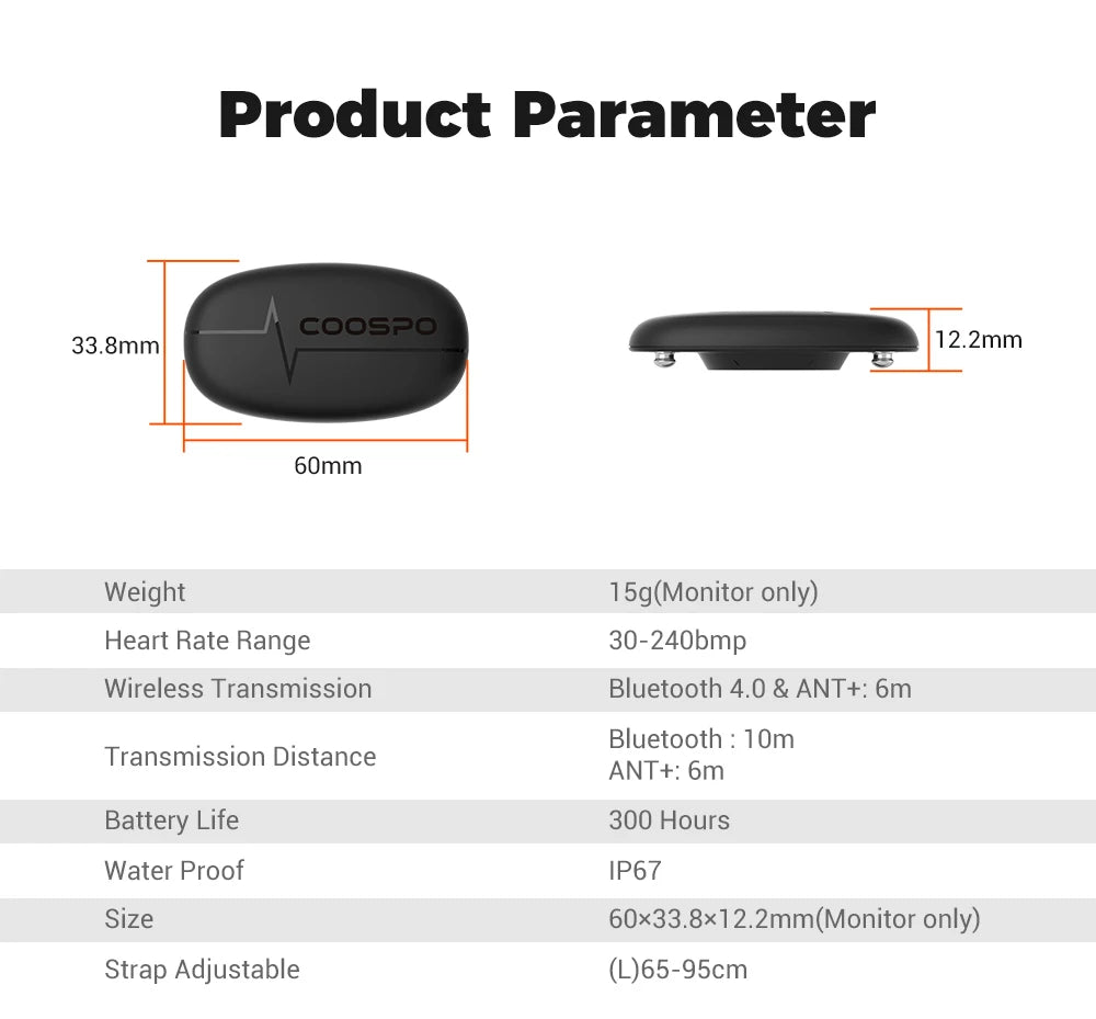 COOSPO Heart Rate Monitor Sensor